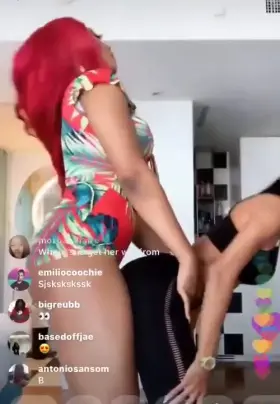 Megan Thee Stallion and Jay Nice in a IG live