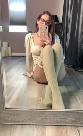I wore my glasses and thigh highs for you [f38] 🤓