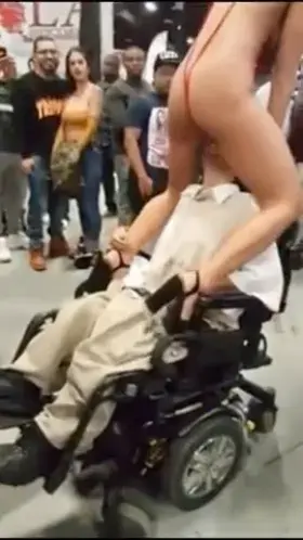 I lost myself while he start spinning around with his chair.