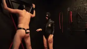 [OC] [domme] Warming up before inserting a strap-on. Full video in comments