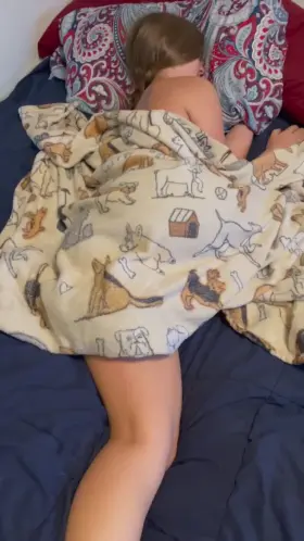 He can’t control himself when I lay down for a nap like this :) [oc]