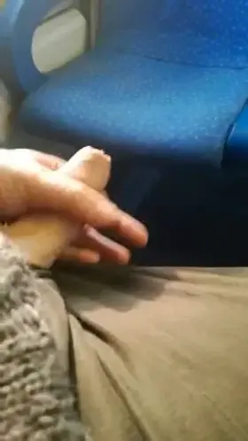 Another cumshot on a train