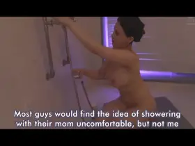 Taking a shower with Mom