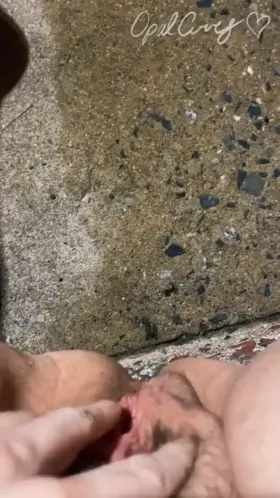 Two very powerful blasts outside at night 💦💦