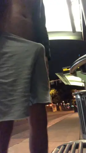 Getting naked at the bus stop