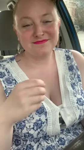 Taking my tits out in public turns me on 😈