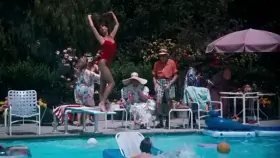 Christmas Vacation (1989) topless pool scene, Nicolette Scorsese only edit