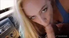 Blonde babe happy to suck dick in the name of peace