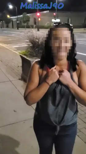 Flashing my boobs on the street