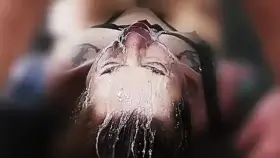 I love sloppy throat whores so much! Look at them make a mess.