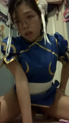 Practicing her riding for Ken