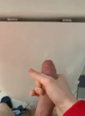 Cumming after public edging session