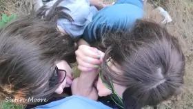 Cum on tongue (Wife + Stepsis) [F][F][M]