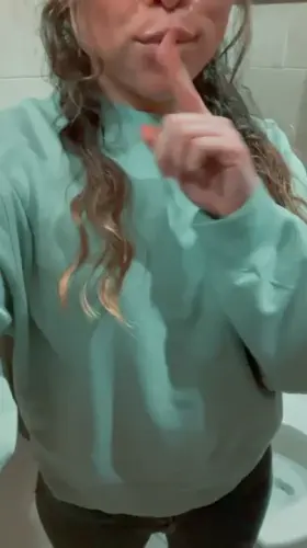 Meet me in the bathroom, but be quiet 😏