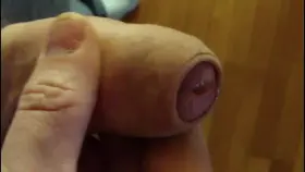 Powerful solo cumshot on the floor