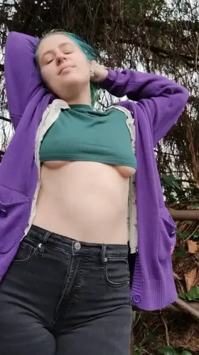 Fooling around outside. Will you be my lookout?