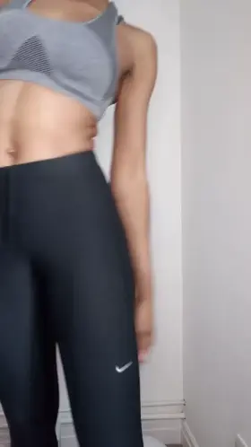 [f] yoga pants with a smile