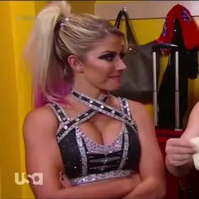 Alexa squeezing her goods