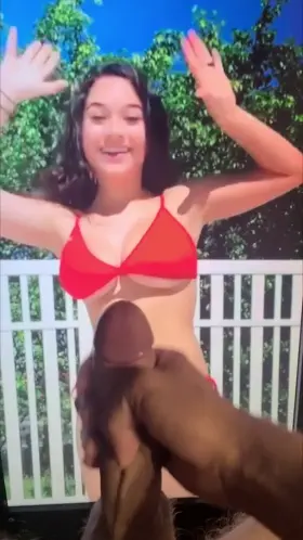 A ruined orgasm for my new fav girl Sofia Gomez in her sexy red Bikini