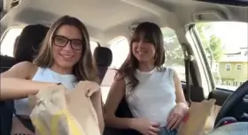 Lana and Riley lovin' it