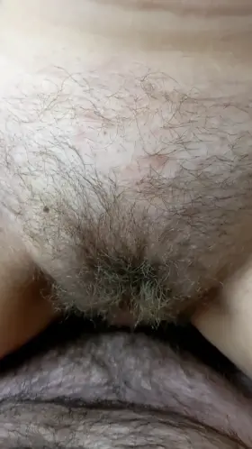 Cum dripping out of my hairy pussy [OC]