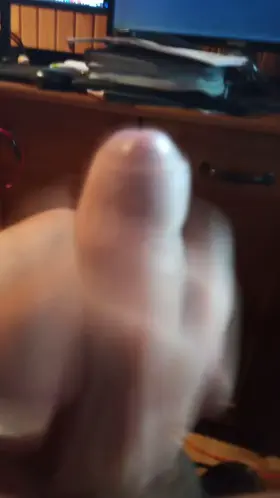 [OC] [Male 49] Calmly Churned Cloudy Cum Cascading Cross Cock