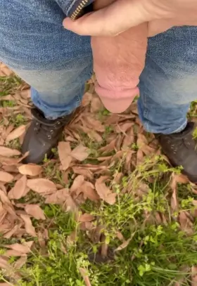 Pissing on the grass