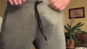 having a thick cock unfortunately means only being able to wear super comfy gray sweats at home :(