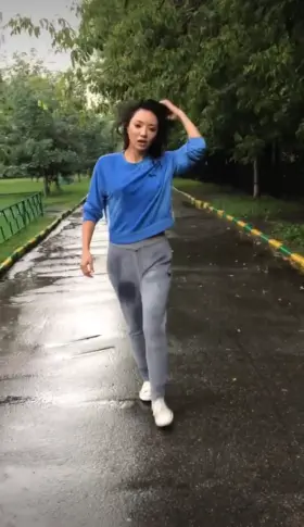 Naughty Asian Girl Flashing Her Boobs