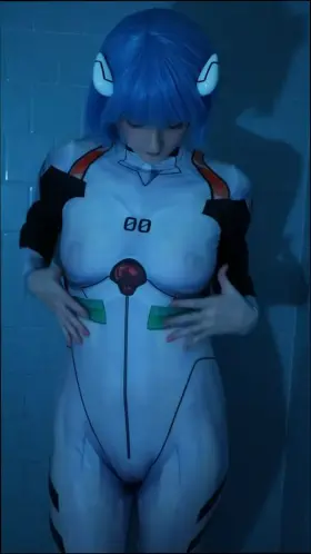 Rei Ayanami getting out of wet plug suit