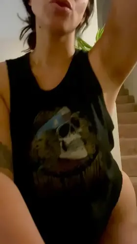 My BF left me home alone tonight so I decided to show you what’s underneath his t-shirt [OC]