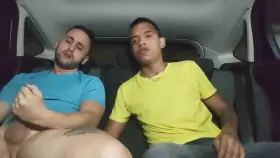 The delivery guy gave me the package with the food and I gave him another package... 😈🍆 delicious deep throat of this guy🙊