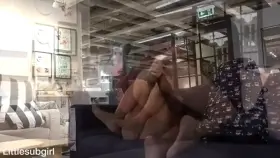 Tiny Asian Going Wild in Ikea