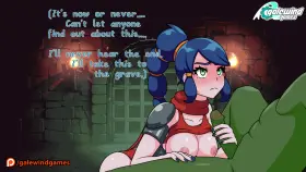 Blue Haired Waifu coerced to please Orc