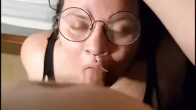 Nerdy Goth girls give the best sloppiest head