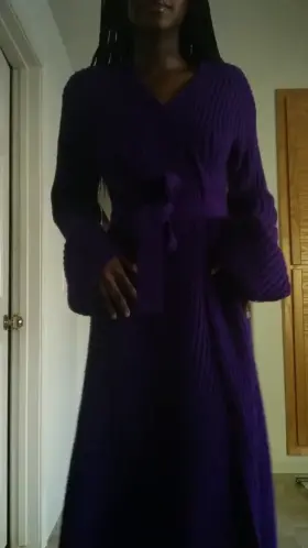 If I show you what's under my robe, then u have to fuck me. Deal?