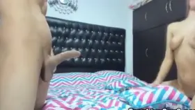 Literally fucking her throat