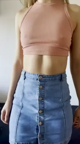 Who needs a bra when you got these lil titties ;)