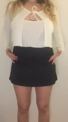 Bored at work so I wanted to show you what's underneath my skirt today