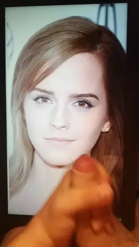 my bud giving Emma Watson a big cum tribute, she looks perfect covered in cum, I want to feed buds and watch them jerk off and tribute Emma Watson pics, I have a good selection of pics, second screen required, add hertsgirls on kik