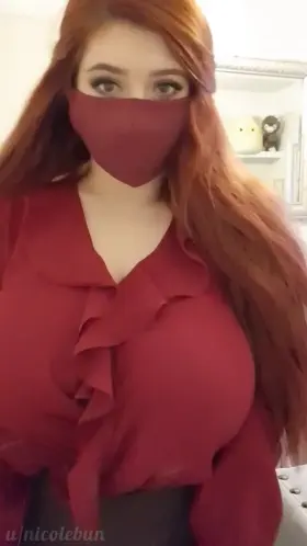 Mask on tits out! N Bun