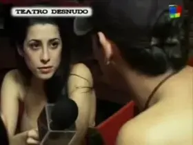 Argentinian reporter gets naked for interview with nudists (x-post /r/Celebhub)