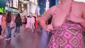 kinda nervous to flash my tits in Times Square but I hope I did ok 😋 [f]