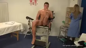 gently stroking and fingering her patient