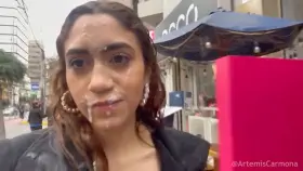 Epic new cumwalk from Artemis Carmona!