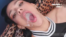 PB Katha Dawson #2 holds cum in her mouth while she's fucked in slow motion