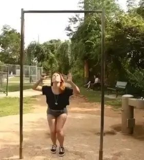 She dropped something