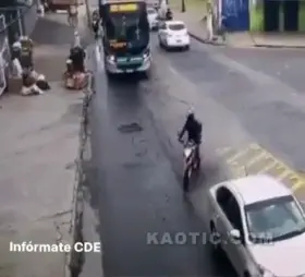 Rider loses passenger under the wheels of a bus