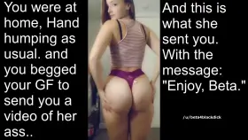 You begged your GF to send you a picture of her ass for you to jerk off to, and she sent you this instead.