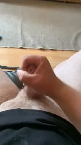 Spraying my virgin cum